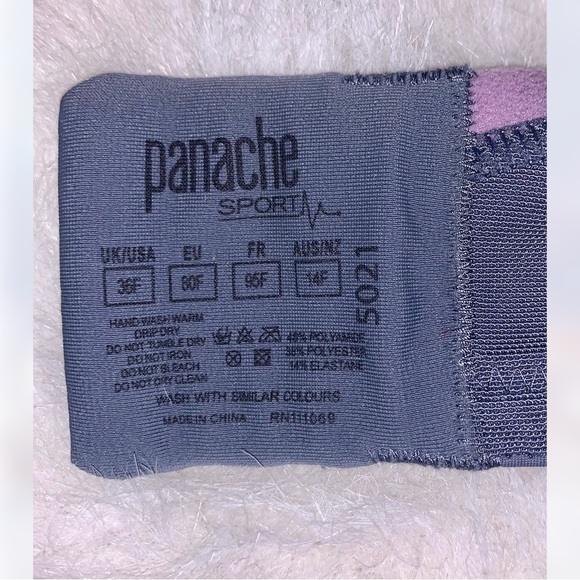 Panache sports bra in gray and pale lavender size 36DD - Picture 7 of 7